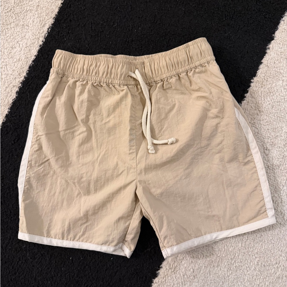 EUC Coco Blanc Kids Beige Swim Trunks Size 7 boys